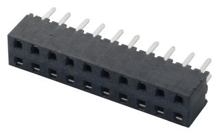 SAMTEC MMS-110-01-L-DV PCB插座, 板至板, 线至板, 2 mm, 2 排, 20 触点, 通孔安装, Tiger Claw MMS