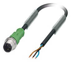 PHOENIX CONTACT 1668027 Sensor Cable, M12 Plug, Free End, 3 Positions, 3 m, 9.8 ft