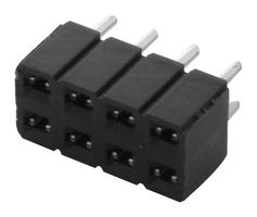 SAMTEC SLW-104-01-G-D PCB Receptacle, Square Post, Board-to-Board, 2.54 mm, 2 Rows, 8 Contacts, Through Hole Mount, SLW