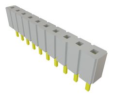 SAMTEC SLW-110-01-G-S PCB插座, 方柱, 板至板, 2.54 mm, 1 排, 10 触点, 母插座触点, 通孔安装