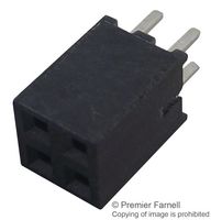 SAMTEC SQW-102-01-L-D PCB Receptacle, Board-to-Board, Wire-to-Board, 2 mm, 2 Rows, 4 Contacts, Through Hole Mount