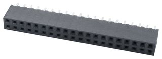SAMTEC SQW-120-01-L-D PCB Receptacle, Board-to-Board, Wire-to-Board, 2 mm, 2 Rows, 40 Contacts, Through Hole Mount