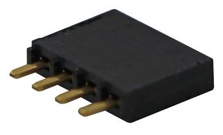 SAMTEC SSW-104-01-G-S PCB插座, 板至板, 2.54 mm, 1 排, 4 触点, 通孔安装, SSW