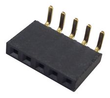 SAMTEC SSW-105-02-G-S-RA PCB Receptacle, Board-to-Board, 2.54 mm, 1 Rows, 5 Contacts, Through Hole Mount Right Angle, SSW
