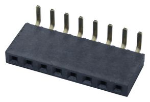 SAMTEC SSW-108-02-G-S-RA PCB Receptacle, Board-to-Board, 2.54 mm, 1 Rows, 8 Contacts, Through Hole Mount Right Angle, SSW