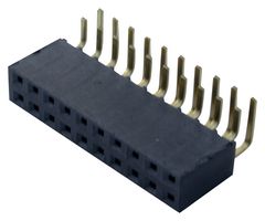 SAMTEC SSW-110-02-G-D-RA PCB插座, 板至板, 2.54 mm, 2 排, 20 触点, 通孔安装直角, SSW