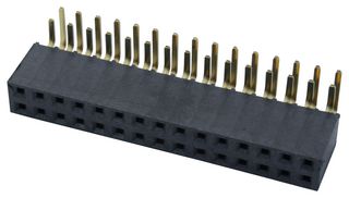 SAMTEC SSW-115-02-G-D-RA PCB插座, 板至板, 2.54 mm, 2 排, 30 触点, 通孔安装直角, SSW