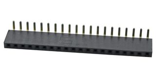 SAMTEC SSW-120-02-G-S-RA PCB Receptacle, Board-to-Board, 2.54 mm, 1 Rows, 20 Contacts, Through Hole Mount Right Angle, SSW