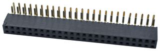 SAMTEC SSW-125-02-G-D-RA PCB插座, 板至板, 2.54 mm, 2 排, 50 触点, 通孔安装直角, SSW