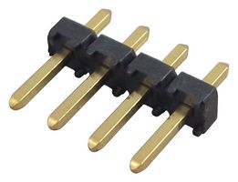 SAMTEC TLW-104-05-G-S 引脚针座, 单路, 板至板, 2.54 mm, 1 排, 4 触点, 通孔安装, TLW