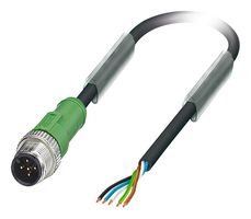 PHOENIX CONTACT 1669770 Sensor Cable, M12 Plug, Free End, 5 Positions, 3 m, 9.8 ft