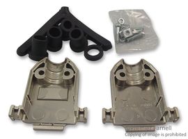 3M 3357-6209-1C 连接器后盖, 接线壳, D Subminiature Connector, D9, 180°, ABS(丙烯腈 - 丁二烯 - 苯乙烯)主体, 3357