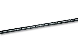 HELLERMANNTYTON 161-41101 SBPE4-PE-BK 螺旋包裹, 无卤, 0.157 ", 4 mm, 聚乙烯, 黑色, 98 ft, 30 m