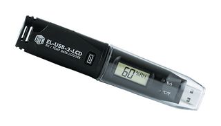 LASCAR EL-USB-2-LCD 数据记录仪, -35°C至80°C温度范围,0至100%相对湿度, 湿度与露点, 1通道, 16382个样本, USB, LCD