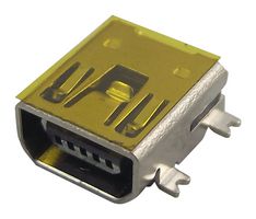 MULTICOMP PRO MC32598 USB Connector, Mini USB Type AB, USB 2.0, Receptacle, 5 Ways, Surface Mount, Right Angle