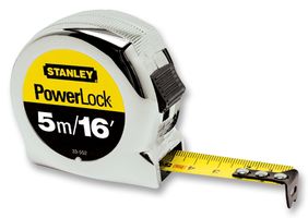 STANLEY 33-553 Tape Measure, Manual, Micro PowerLock, 25mm x 5m