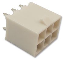 MOLEX 39-28-8060 Pin Header, Vertical, 94V-0, Wire-to-Board, 4.2 mm, 2 Rows, 6 Contacts, Through Hole Straight