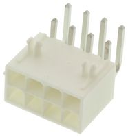 MOLEX 39-30-0080 引脚针座, 线至板, 4.2 mm, 2 排, 8 触点, 通孔直角, Mini-Fit Jr. 5569 Series