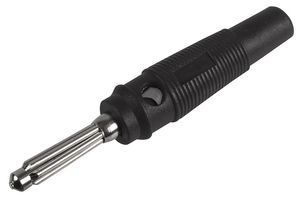 MULTICOMP 25.413.2 Banana Test Connector, 4mm, Plug, Cable Mount, 24 A, 30 V, Nickel Plated Contacts, Black