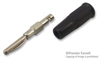 RADIALL R921330 香蕉测试连接器, 2mm, 插头, 10 A, 镀镍触芯, 黑色