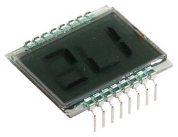 LUMEX LCD-S2X1C50TR 7段位LCD显示, 2.5, 2-1/2 x 1, 12.7 mm, 5 V, 反射, InfoVue Family
