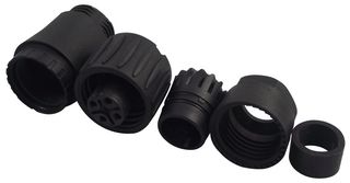 AMPHENOL SINE/TUCHEL C016 20D003 100 12.. 圆形连接器, 标准圆形连接器, Ecomate C016系列, 电缆安装插座, 4 触点, 螺丝口, 螺纹