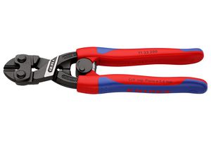 KNIPEX 71 32 200 Cutter, Bolt, 200mm OAL, 6mm Max Capacity, Centre Cutter with Opening Spring