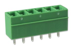 CAMDENBOSS CTB93VE/6 端子块, 针座, 3.81 mm, 6 路, 10 A, 200 V, 通孔竖直