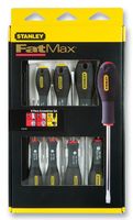 STANLEY FAT MAX 65-437 Screwdriver Set, Slotted/Phillips, with Rack, 8-Piece