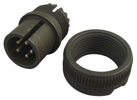 ITT CANNON CA3106E14S-5PF42 圆形连接器, CA Series, MIL-DTL-5015 系列, 直型插头, 5 触点, 焊接引脚, 螺纹