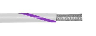 ALPHA WIRE 1854 WV005 线缆, PVC(聚氯乙烯), 紫色, 白色, 24 AWG, 7 x 32AWG, 100 ft