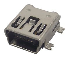 SAMTEC MUSB-05-S-B-SM-A 连接器, USB, 小型USB B, USB 2.0, 插座, 5 路, 表面安装, 直角型
