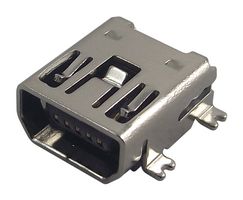 SAMTEC MUSB-05-S-AB-SM-A 连接器, USB, 小型USB AB, USB 2.0, 插座, 5 路, 表面安装, 直角型