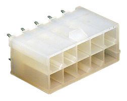 MOLEX 39-29-0103 引脚针座, 线至板, 4.2 mm, 2 排, 10 触点, 通孔直型, Mini-Fit Jr. 5566 Series