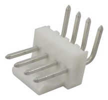 MOLEX 22-05-3041 引脚针座, 信号, 线至板, 2.54 mm, 1 排, 4 触点, 通孔直角, KK 254 7478