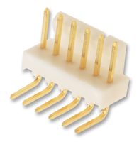 MOLEX 22-12-2064 引脚针座, 直角, 线至板, 2.54 mm, 1 排, 6 触点, 通孔直角, KK 254 7478