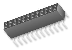 SAMTEC BCS-132-L-D-PE PCB Receptacle, Board-to-Board, 2.54 mm, 2 Rows, 64 Contacts, Through Hole Mount, Tiger Claw BCS