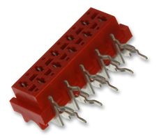 AMP - TE CONNECTIVITY 215460-6 PCB插座, 线至板, 2.54 mm, 2 排, 6 触点, 通孔安装直角, Micro-MaTch