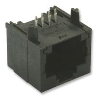 AMP - TE CONNECTIVITY 1-406525-1 模块连接器, RJ45 插座, 1 x 1 (端口), 8P8C, Cat5, 通孔安装