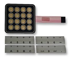 APEM AC3561 键盘, 4 x 4, 矩阵, 聚合物, 100 mA, 30 V