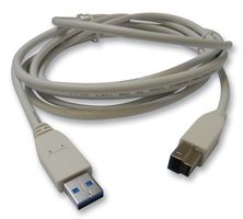 MULTICOMP PRO 11.99.8871 USB Cable, Type A Plug to Type B Plug, 3 m, 9.8 ft, USB 3.0, White