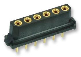 HARWIN M80-8400642 PCB Receptacle, Wire-to-Board, 2 mm, 1 Rows, 6 Contacts, Through Hole Mount, Datamate L-Tek M80