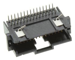AMP - TE CONNECTIVITY 5-104069-5 引脚针座, 直角, 板至板, 1.27 mm, 2 排, 30 触点, 通孔直角, System 50
