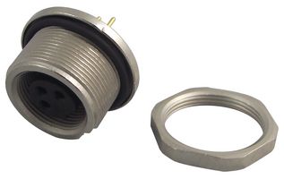 BINDER 09-0408-90-03 Circular Connector, Subminiature Circular Connector, 712 Series, Panel Mount Receptacle, 3 Contacts