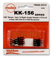 MOLEX 76650-0210 连接器套件, 线对板, 15件KK系列4号尺寸针座与插座连接器, 24-18AWG触芯, KK 396