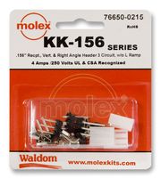 MOLEX 76650-0215 连接器套件, 线对板, 19件KK系列3号尺寸针座与插座连接器, KK 396