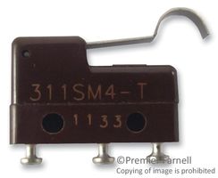 HONEYWELL 311SM4-T 微动开关, 微型, 仿辊杆, SPDT, 焊接, 5 A, 30 VDC