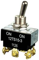 HONEYWELL 12TS15-3 拨动开关, 开-开, DPDT, 不发光, TS Series, 面板安装, 15 A