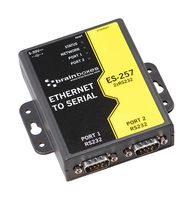 BRAINBOXES ES-257 SERVER, ENET-SERIAL, 2 PORT, RS232