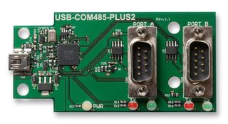 FTDI USB-COM485-PLUS2 适配器板，USB 至双接口 RS485 级串行 UART，60 VDC，2 通道